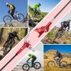 image:imageBUCKLOS MTB Hydraulic Disc Brake Set 4 Pistons Front 850mm and Rear 1550mm Hydraulic Brakes with Aluminum Alloy Lever with Caliper Ceramic Brake Pad Fit Mountain BikeEbikeFat Bike HBCP4 PreBledRed