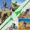 image:imageBUCKLOS MTB Hydraulic Disc Brake Set 4 Pistons Front 850mm and Rear 1550mm Hydraulic Brakes with Aluminum Alloy Lever with Caliper Ceramic Brake Pad Fit Mountain BikeEbikeFat Bike HBCP4 PreBledGreen