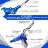 image:imageBUCKLOS MTB Hydraulic Disc Brake Set 4 Pistons Front 850mm and Rear 1550mm Hydraulic Brakes with Aluminum Alloy Lever with Caliper Ceramic Brake Pad Fit Mountain BikeEbikeFat Bike HBCP4 PreBledBlue