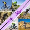 image:imageBUCKLOS MTB Hydraulic Disc Brake Set 4 Pistons Front 850mm and Rear 1550mm Hydraulic Brakes with Aluminum Alloy Lever with Caliper Ceramic Brake Pad Fit Mountain BikeEbikeFat Bike HBCP4 PreBledPurple