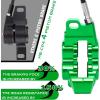 image:imageBUCKLOS MTB Hydraulic Disc Brake Set 4 Pistons Front 850mm and Rear 1550mm Hydraulic Brakes with Aluminum Alloy Lever with Caliper Ceramic Brake Pad Fit Mountain BikeEbikeFat Bike HBCP4 PreBledGreen