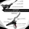 image:imageBUCKLOS MTB Hydraulic Disc Brake Set 4 Pistons Front 850mm and Rear 1550mm Hydraulic Brakes with Aluminum Alloy Lever with Caliper Ceramic Brake Pad Fit Mountain BikeEbikeFat Bike HBCP4 PreBledBlack
