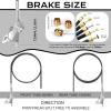 image:imageBUCKLOS MTB Hydraulic Disc Brake Set 4 Pistons Front 850mm and Rear 1550mm Hydraulic Brakes with Aluminum Alloy Lever with Caliper Ceramic Brake Pad Fit Mountain BikeEbikeFat Bike HBCP4 PreBledSilver