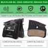 image:imageBUCKLOS MTB Hydraulic Disc Brake Set 4 Pistons Front 850mm and Rear 1550mm Hydraulic Brakes with Aluminum Alloy Lever with Caliper Ceramic Brake Pad Fit Mountain BikeEbikeFat Bike HBCP4 PreBledGreen