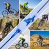 image:imageBUCKLOS MTB Hydraulic Disc Brake Set 4 Pistons Front 850mm and Rear 1550mm Hydraulic Brakes with Aluminum Alloy Lever with Caliper Ceramic Brake Pad Fit Mountain BikeEbikeFat Bike HBCP4 PreBledBlue
