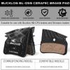 image:imageBUCKLOS MTB Hydraulic Disc Brake Set 4 Pistons Front 850mm and Rear 1550mm Hydraulic Brakes with Aluminum Alloy Lever with Caliper Ceramic Brake Pad Fit Mountain BikeEbikeFat Bike HBCP4 PreBledSilver