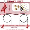 image:imageBUCKLOS MTB Hydraulic Disc Brake Set 4 Pistons Front 850mm and Rear 1550mm Hydraulic Brakes with Aluminum Alloy Lever with Caliper Ceramic Brake Pad Fit Mountain BikeEbikeFat Bike HBCP4 PreBledRed