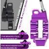 image:imageBUCKLOS MTB Hydraulic Disc Brake Set 4 Pistons Front 850mm and Rear 1550mm Hydraulic Brakes with Aluminum Alloy Lever with Caliper Ceramic Brake Pad Fit Mountain BikeEbikeFat Bike HBCP4 PreBledPurple