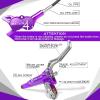 image:imageBUCKLOS MTB Hydraulic Disc Brake Set 4 Pistons Front 850mm and Rear 1550mm Hydraulic Brakes with Aluminum Alloy Lever with Caliper Ceramic Brake Pad Fit Mountain BikeEbikeFat Bike HBCP4 PreBledPurple