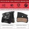 image:imageBUCKLOS MTB Hydraulic Disc Brake Set 4 Pistons Front 850mm and Rear 1550mm Hydraulic Brakes with Aluminum Alloy Lever with Caliper Ceramic Brake Pad Fit Mountain BikeEbikeFat Bike HBCP4 PreBledRed