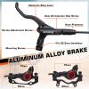 image:imageBUCKLOS MTB Hydraulic Disc Brakes Mountain Bike Left Front 800mm Right Rear 1450mm Hydraulic Brake Set Aluminum Alloy Levers with Calipers PMis Adapter Fit EBikeFat BikeFront Only Black