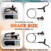 image:imageBUCKLOS MTB Hydraulic Disc Brakes Mountain Bike Left Front 800mm Right Rear 1450mm Hydraulic Brake Set Aluminum Alloy Levers with Calipers PMis Adapter Fit EBikeFat BikeFrontRearRed