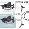 image:imageBUCKLOS Mountain Bike Disc Brake kit MTB Mechanical Line Pulling Disc Brakes Caliper with Aluminum Alloy Levers 160mm RotorisPM Universal Adapter for EbikeFolding BikeScooterFat BikeFrontRear Hydraulic Brake