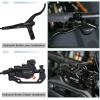 image:imageBUCKLOS Mountain Bike Disc Brake kit MTB Mechanical Line Pulling Disc Brakes Caliper with Aluminum Alloy Levers 160mm RotorisPM Universal Adapter for EbikeFolding BikeScooterFat BikeFrontRear Hydraulic Brake