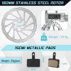 image:imageBUCKLOS Mountain Bike Disc Brake kit MTB Mechanical Line Pulling Disc Brakes Caliper with Aluminum Alloy Levers 160mm RotorisPM Universal Adapter for EbikeFolding BikeScooterFat BikeMechanical Disc BrakeSliver Rotor