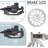 image:imageBUCKLOS Mountain Bike Disc Brake kit MTB Mechanical Line Pulling Disc Brakes Caliper with Aluminum Alloy Levers 160mm RotorisPM Universal Adapter for EbikeFolding BikeScooterFat BikeHydraulic Disc Brake With 2PC Rotors