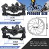 image:imageBUCKLOS Mountain Bike Disc Brake kit MTB Mechanical Line Pulling Disc Brakes Caliper with Aluminum Alloy Levers 160mm RotorisPM Universal Adapter for EbikeFolding BikeScooterFat BikeSingle Piston CaliperSliver