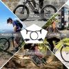 image:imageBUCKLOS Mountain Bike Disc Brake kit MTB Mechanical Line Pulling Disc Brakes Caliper with Aluminum Alloy Levers 160mm RotorisPM Universal Adapter for EbikeFolding BikeScooterFat BikeFrontRear Hydraulic Brake