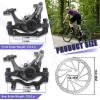 image:imageBUCKLOS Mountain Bike Disc Brake kit MTB Mechanical Line Pulling Disc Brakes Caliper with Aluminum Alloy Levers 160mm RotorisPM Universal Adapter for EbikeFolding BikeScooterFat BikeDual Piston CaliperSliver
