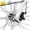 image:imageBUCKLOS Mountain Bike Mechanical Disc Brake Caliper with Adapter MTB Dual Piston Line Pulling Brakes Aluminum Alloy Calipers Front Rear with Brake Pads for Road Bike Mountain BikeFront 160mm