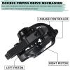 image:imageBUCKLOS Mountain Bike Mechanical Disc Brake Caliper with Adapter MTB Dual Piston Line Pulling Brakes Aluminum Alloy Calipers Front Rear with Brake Pads for Road Bike Mountain BikeFrontRear