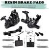 image:imageBUCKLOS Mountain Bike Mechanical Disc Brake Caliper with Adapter MTB Dual Piston Line Pulling Brakes Aluminum Alloy Calipers Front Rear with Brake Pads for Road Bike Mountain BikeRear 160mm