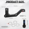 image:imageBUCKLOS PMis Front Rear 180203mm Disc Brake Caliper Mount Adapter Gear Parts Accessories CNC Machined Aluminum Alloy Rotor Adapter with BoltsBlack