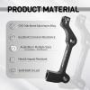 image:imageBUCKLOS PMis Front Rear 180203mm Disc Brake Caliper Mount Adapter Gear Parts Accessories CNC Machined Aluminum Alloy Rotor Adapter with BoltsBlack