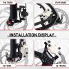 image:imageBUCKLOS PMis Front Rear 180203mm Disc Brake Caliper Mount Adapter Gear Parts Accessories CNC Machined Aluminum Alloy Rotor Adapter with BoltsBlack