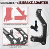 image:imageBUCKLOS PMis Front Rear 180203mm Disc Brake Caliper Mount Adapter Gear Parts Accessories CNC Machined Aluminum Alloy Rotor Adapter with BoltsBlack