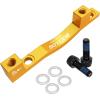 image:imageBUCKLOS PMis Front Rear 180203mm Disc Brake Caliper Mount Adapter Gear Parts Accessories CNC Machined Aluminum Alloy Rotor Adapter with BoltsGold