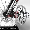 image:imageBUCKLOS RT58 2PC Bike Disc Brake Rotors with 12 Bolts140mm 160mm 180mm 203mm MTB Stainless Steel Bicycle Brake Rotor Fit for Mountain Bikes Road Bikes BMX M5 ScrewsBlack
