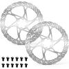 image:imageBUCKLOS RT58 2PC Bike Disc Brake Rotors with 12 Bolts140mm 160mm 180mm 203mm MTB Stainless Steel Bicycle Brake Rotor Fit for Mountain Bikes Road Bikes BMX M5 ScrewsRT58