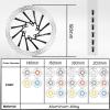 image:imageBUCKLOS RT58 2PC Bike Disc Brake Rotors with 12 Bolts140mm 160mm 180mm 203mm MTB Stainless Steel Bicycle Brake Rotor Fit for Mountain Bikes Road Bikes BMX M5 ScrewsBlack