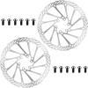 image:imageBUCKLOS RT58 2PC Bike Disc Brake Rotors with 12 Bolts140mm 160mm 180mm 203mm MTB Stainless Steel Bicycle Brake Rotor Fit for Mountain Bikes Road Bikes BMX M5 ScrewsSliver
