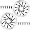 image:imageBUCKLOS RT58 2PC Bike Disc Brake Rotors with 12 Bolts140mm 160mm 180mm 203mm MTB Stainless Steel Bicycle Brake Rotor Fit for Mountain Bikes Road Bikes BMX M5 ScrewsBlack