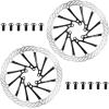image:imageBUCKLOS RT58 2PC Bike Disc Brake Rotors with 12 Bolts140mm 160mm 180mm 203mm MTB Stainless Steel Bicycle Brake Rotor Fit for Mountain Bikes Road Bikes BMX M5 ScrewsBlack