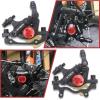 image:imageBUCKLOS Zoom HB100 MTB Line Pulling Hydraulic Disc Brake Calipers Front  Rear Aluminum Alloy Mountain Bike Hydraulic Disc Brakes with isPM Universal Caliper Adapter for XC Trail Fat Bike1 pair black