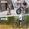 image:imageBUCKLOS Zoom HB876E 2PIN 4 Pistons EBike Electric Power Off Hydraulic Disc Brake SetLeft Front 1100mm Right Rear 1850mm Aluminum Alloy Lever with Caliper isPM Adapter for ebikeMTB Mountain BikeFront Only Black