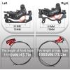 image:imageBUCKLOS Zoom HB876E 2PIN 4 Pistons EBike Electric Power Off Hydraulic Disc Brake SetLeft Front 1100mm Right Rear 1850mm Aluminum Alloy Lever with Caliper isPM Adapter for ebikeMTB Mountain BikeRear Only Black