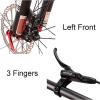 image:imageBUCKLOS Zoom MTB 4 Piston Hydraulic Disc Brakes Set Left Front 850mm Right Rear 1550mm Mountain Bike Hydraulic Brake Aluminum Alloy Lever with Caliper isPM Adapter PreBledFront only