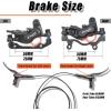 image:imageBUCKLOS Zoom MTB 4 Piston Hydraulic Disc Brakes Set Left Front 850mm Right Rear 1550mm Mountain Bike Hydraulic Brake Aluminum Alloy Lever with Caliper isPM Adapter PreBledFront only