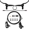 image:imageBUCKLOS EBike 2PIN 4 Pistons Electric Power Off MTB Hydraulic Disc Brake SetEBike Left Front 1150mm Right Rear 1950mm Aluminum Alloy Caliper Lever for ebikeScooterMountain Bike HDE735PreBledFrontRear