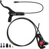 image:imageBUCKLOS Ebike Hydraulic Disc Brake Zoom HB775E 2PIN 2 Pistons Ebike Electric PowerOff Brakes Left Front 1110mm Right Rear 1850mm with Mounting Adapter Fit EBikeScooter and Electric MotorcycleFront Only Black