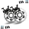 image:imageBUCKLOS MTB Bike Disc Brake kit Mechanical Disc Brakes Aluminum Alloy Caliper for Mountain Bike with 160mm Stainless Steel RotorFloating RotorsDual PistonFloating