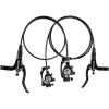image:imageBUCKLOS MTB Hydraulic Disc Brakes for Mountain Bike Left Front 800 mm Right Rear 1500mm Bike Hydraulic Brake Set Aluminum Alloy Levers with CalipersPMis Adapter fit eBikeFat BikesBlacka pair