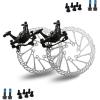 image:imageBUCKLOS Mountain Bike Disc Brake kit MTB Mechanical Line Pulling Disc Brakes Caliper with Aluminum Alloy Levers 160mm RotorisPM Universal Adapter for EbikeFolding BikeScooterFat BikeDual Piston CaliperSliver