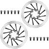image:imageBUCKLOS RT58 2PC Bike Disc Brake Rotors with 12 Bolts140mm 160mm 180mm 203mm MTB Stainless Steel Bicycle Brake Rotor Fit for Mountain Bikes Road Bikes BMX M5 ScrewsBlack