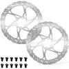 image:imageBUCKLOS RT58 2PC Bike Disc Brake Rotors with 12 Bolts140mm 160mm 180mm 203mm MTB Stainless Steel Bicycle Brake Rotor Fit for Mountain Bikes Road Bikes BMX M5 ScrewsRT58