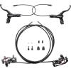 image:imageBUCKLOS Zoom HB876E 2PIN 4 Pistons EBike Electric Power Off Hydraulic Disc Brake SetLeft Front 1100mm Right Rear 1850mm Aluminum Alloy Lever with Caliper isPM Adapter for ebikeMTB Mountain BikeFrontRearBlack